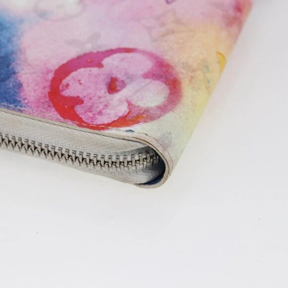 LOUIS VUITTON Monogram Water Color Long Wallet White M80499 LV Auth 147371 - Picture 4 of 16